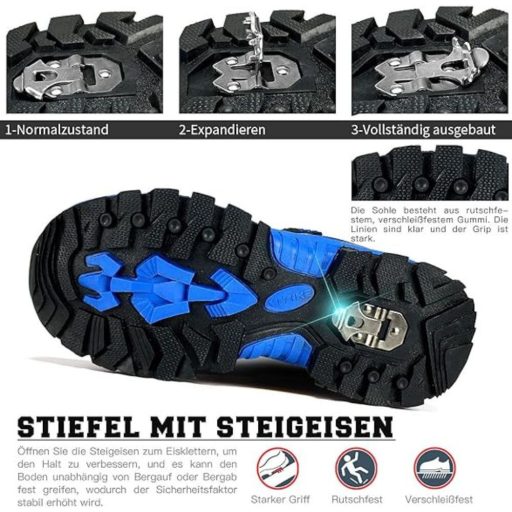 Pantofi de iarnă ASHION mărimea 32 (albastru-negru)