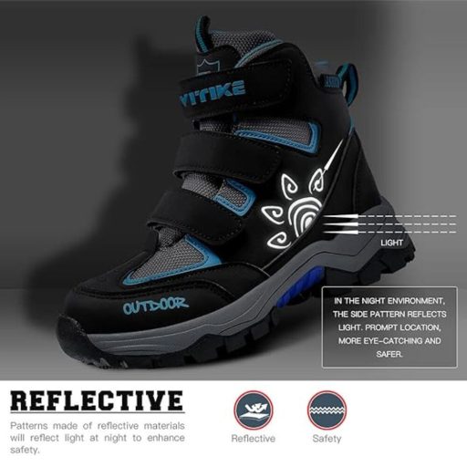 Pantofi de iarnă ASHION mărimea 32 (albastru-negru)