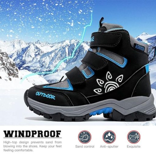 Pantofi de iarnă ASHION mărimea 34 (albastru-negru)