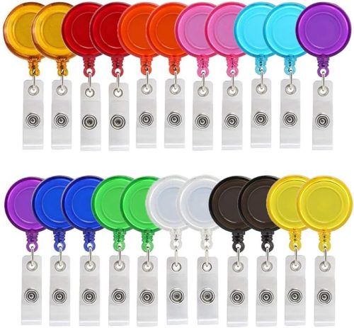 Suport chei cu cablu Suport ID Clip 22 buc, 11 culori