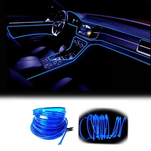 Bandă LED pentru mașină OneLED, lumină LED decupabilă, încărcare USB 3m (albastru)