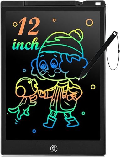 Tablă de scris LCD RICHGV, jucărie pentru copii de 30 cm, tablă colorată cu doodle pentru copii 3-8 ani