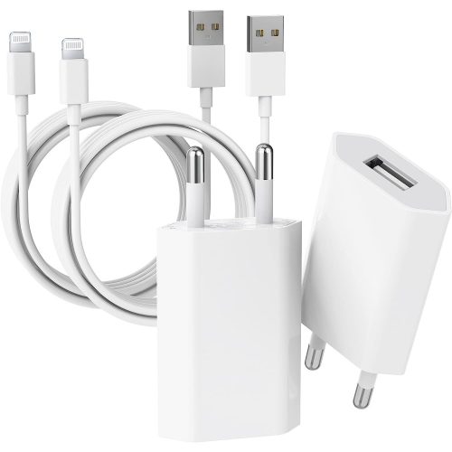 Încărcător Iphone - 【Certificat Apple MFI】 Adaptoare de încărcare USB de 5 W și cablu de încărcare USB-Lightning (1M) Pachet de 2