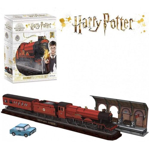 CubicFun Harry Potter Puzzle 3D Tren expres Hogwarts, pentru copii, adulți și fani, 180 de piese