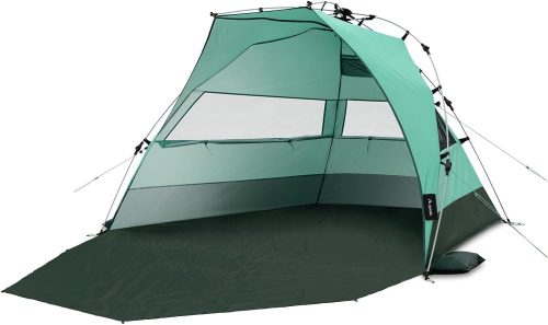Jumătate de cort pop-up mare Qomolo cu protecție UV (verde foc)