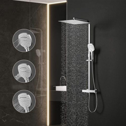 Set de duș termostatic Komiro (crom)