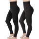 Pantaloni de yoga pentru femei cu talie înaltă Emooqi 2 buc (negru)